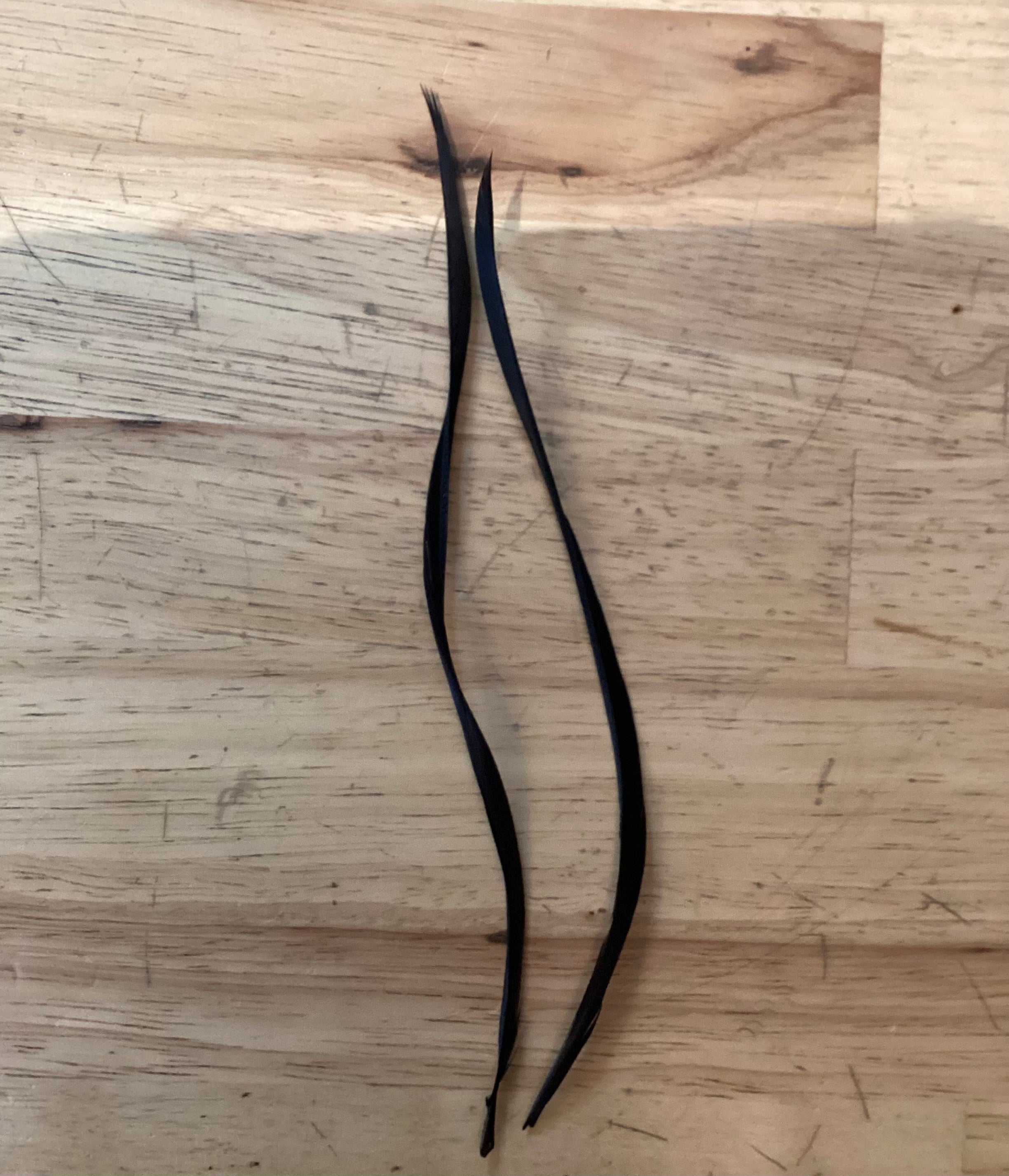 Black skinny feather